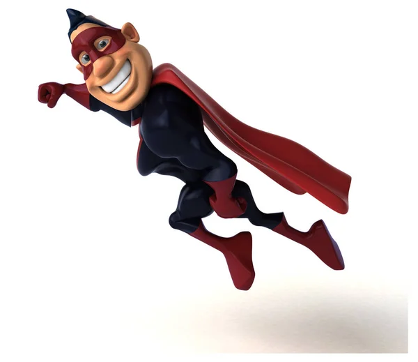 Fun Superhero Cartoon Character Illustration — Stock Photo, Image