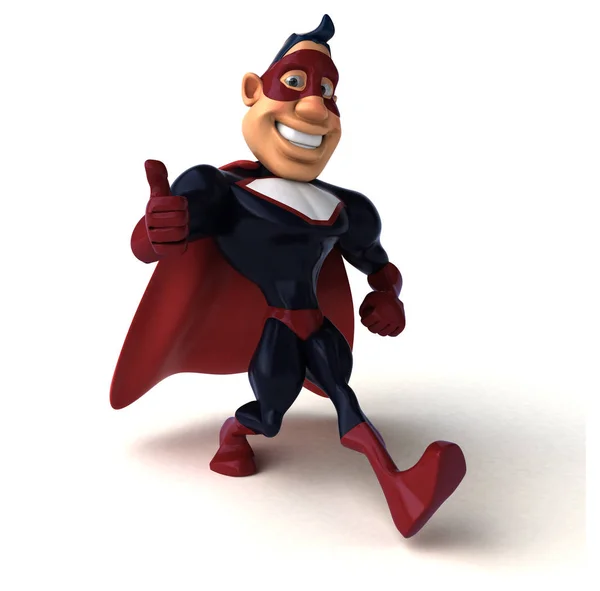 Fun Superhero Cartoon Character Illustration — Stock Photo, Image