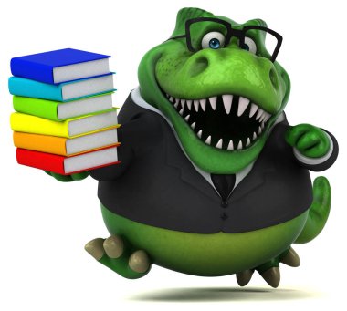 Komik çizgi film karakteri ile - 3d çizim kitapları