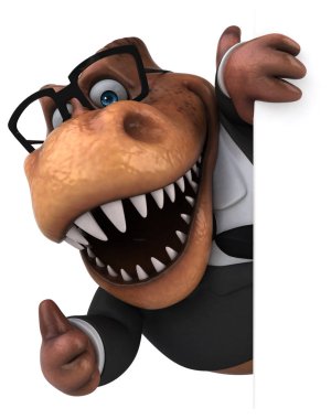 komik karikatür karakter işadamı - 3d çizim