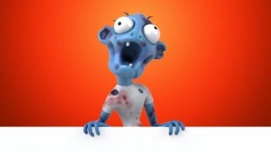 Eğlenceli zombi karakteri - 3 boyutlu animasyon