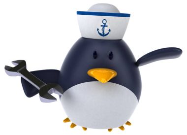 Eğlenceli çizgi film karakteri ile - 3d çizim aracı