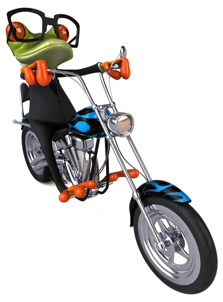Divertida Uma Motocicleta Ilustração — Fotografia de Stock