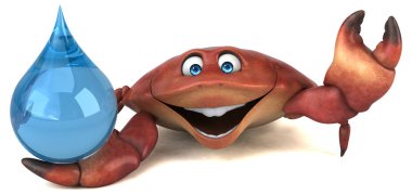 Waterdrop - 3d çizim ile eğlenceli çizgi film karakteri