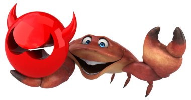 Eğlenceli çizgi film karakteri ile virüs - 3d çizim