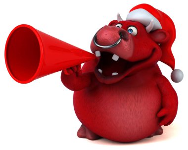 Noel Baba - 3d illüstrasyon karikatür