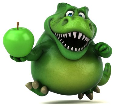 Apple - 3d çizim ile eğlenceli çizgi film karakteri