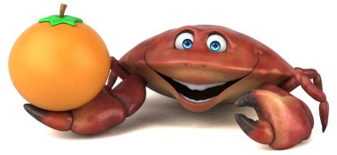 Turuncu - 3d çizim ile eğlenceli çizgi film karakteri