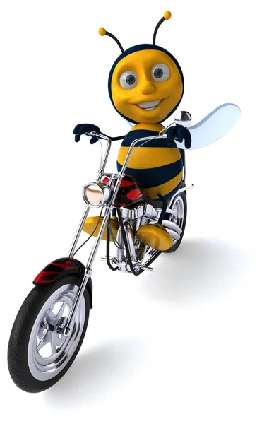 バイクで楽しむ蜂 3Dイラスト — ストック写真