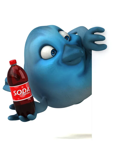 Zábava Kreslené Postavičky Soda Obrázek — Stock fotografie