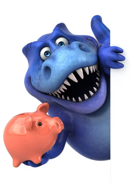 Fun Cartoon Character Piggy Bank Illustration — Stock Photo, Image