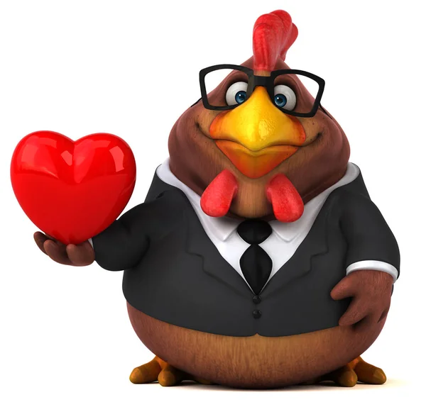 Fun Cartoon Character Heart Illustration — Stock Photo, Image