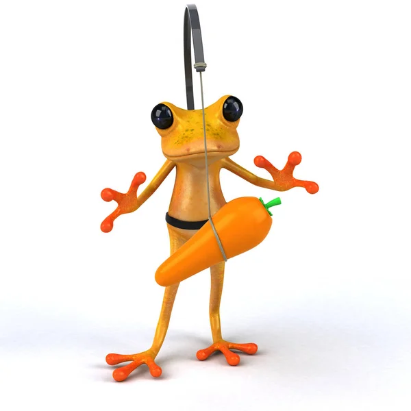 Fun Χαρακτήρα Βάτραχος Εικονογράφηση — Φωτογραφία Αρχείου