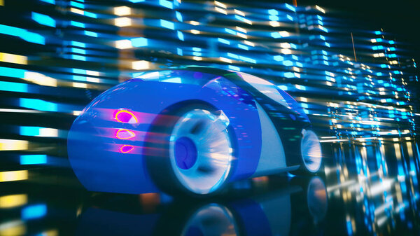 Концепция автомобиля - 3D Illustration
