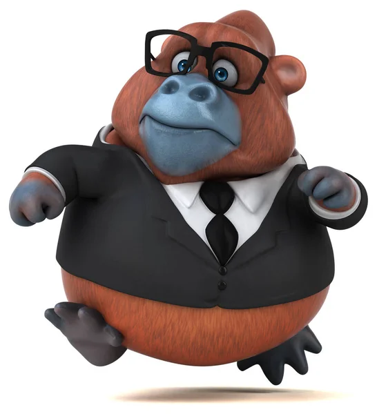 Fun Cartoon Character Businessman Illustration — Stock Photo, Image