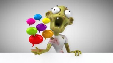 komik çizgi film karakteri ile baloncuklar - 3d animasyon