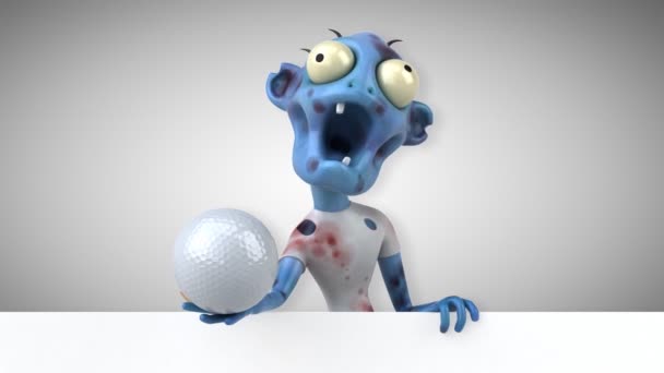 Zombie Amusant Avec Balle Animation — Video