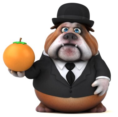 Turuncu - 3d çizim ile eğlenceli çizgi film karakteri