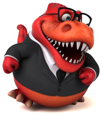 Eğlenceli Trex karakteri - 3B İllüstrasyon