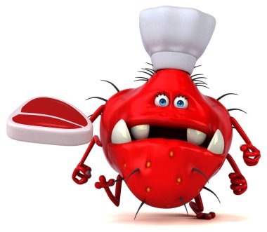 Et - 3d çizim ile eğlenceli çizgi film karakteri