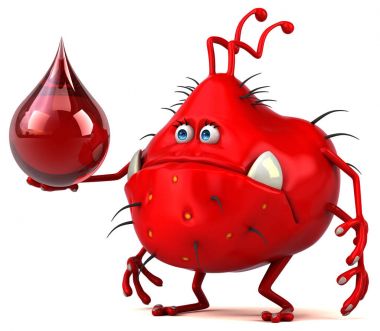 Komik çizgi film karakteri ile damla - 3d çizim