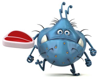 komik karikatür karakter etli - 3d çizim