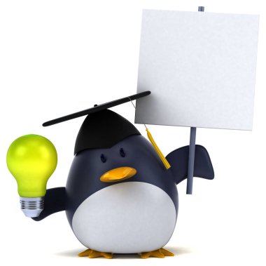 Ampul - 3d çizim ile eğlenceli çizgi film karakteri