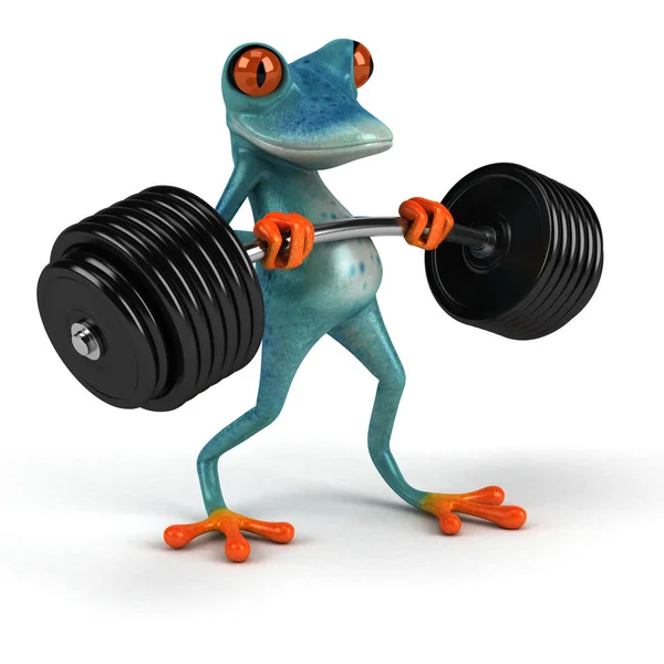 Fun Frog Weights Illustration — Stock Photo, Image