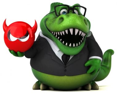 Eğlenceli çizgi film karakteri ile virüs - 3d çizim