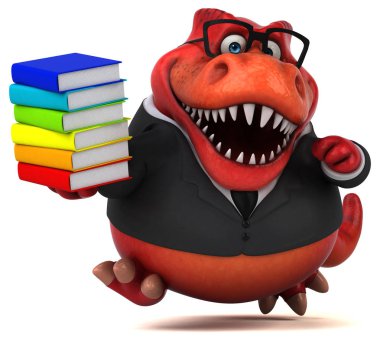 Komik çizgi film karakteri ile - 3d çizim kitapları