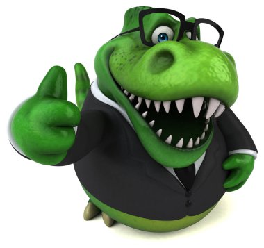 Eğlenceli karikatür işadamı - 3D Görüntü