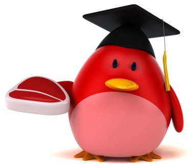 Et - 3d çizim ile eğlenceli çizgi film karakteri