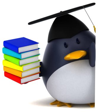 Komik çizgi film karakteri ile - 3d çizim kitapları