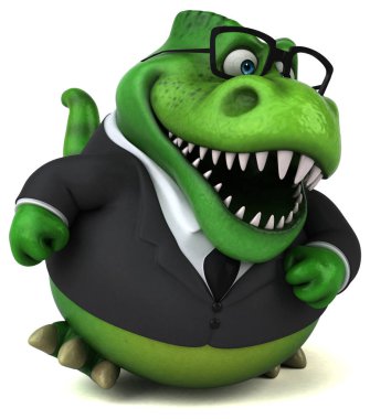 Eğlenceli karikatür işadamı - 3D Görüntü