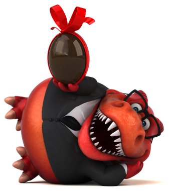 komik karikatür karakter Paskalya yumurtası ile - 3d çizim