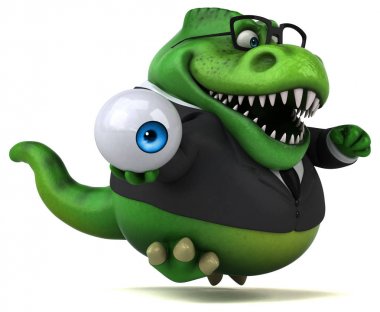 komik çizgi film karakteri ile göz - 3d çizim