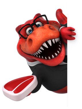 komik karikatür karakter etli - 3d çizim