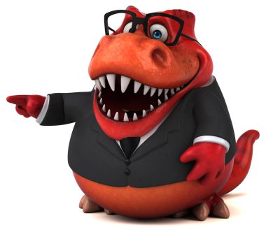 Eğlenceli karikatür işadamı - 3D Görüntü