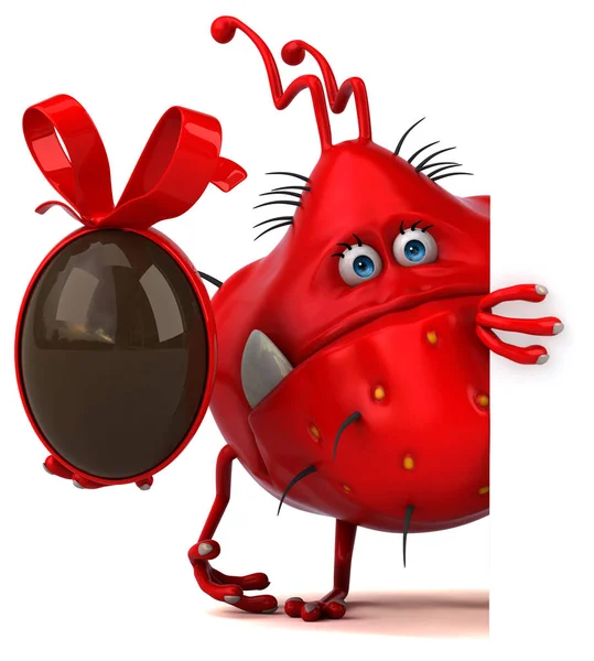 Funny Cartoon Character Easter Egg Illustration — Stock Photo, Image