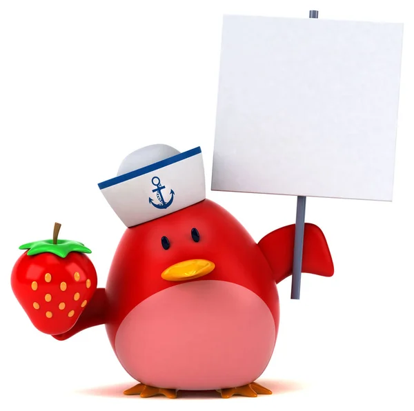 Fun Cartoon Character Strawberry Illustration — Stock Photo, Image