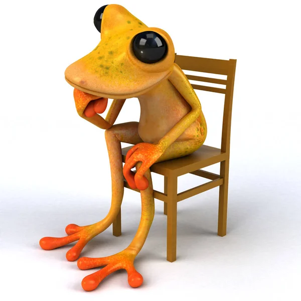 Fun Frog Sitting Illustration — Stock Photo, Image