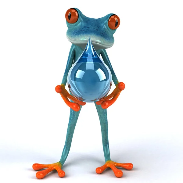 Fun Frog Drop Illustration — Stock Photo, Image