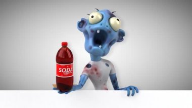 Gazozlu komik çizgi film karakteri - 3 boyutlu animasyon