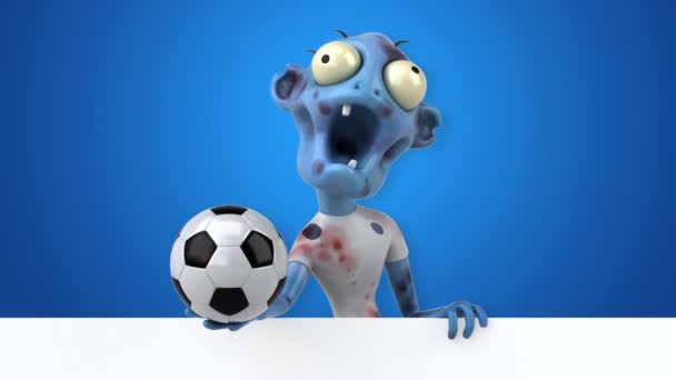 Fun Zombie Ball Animation — Stock Video