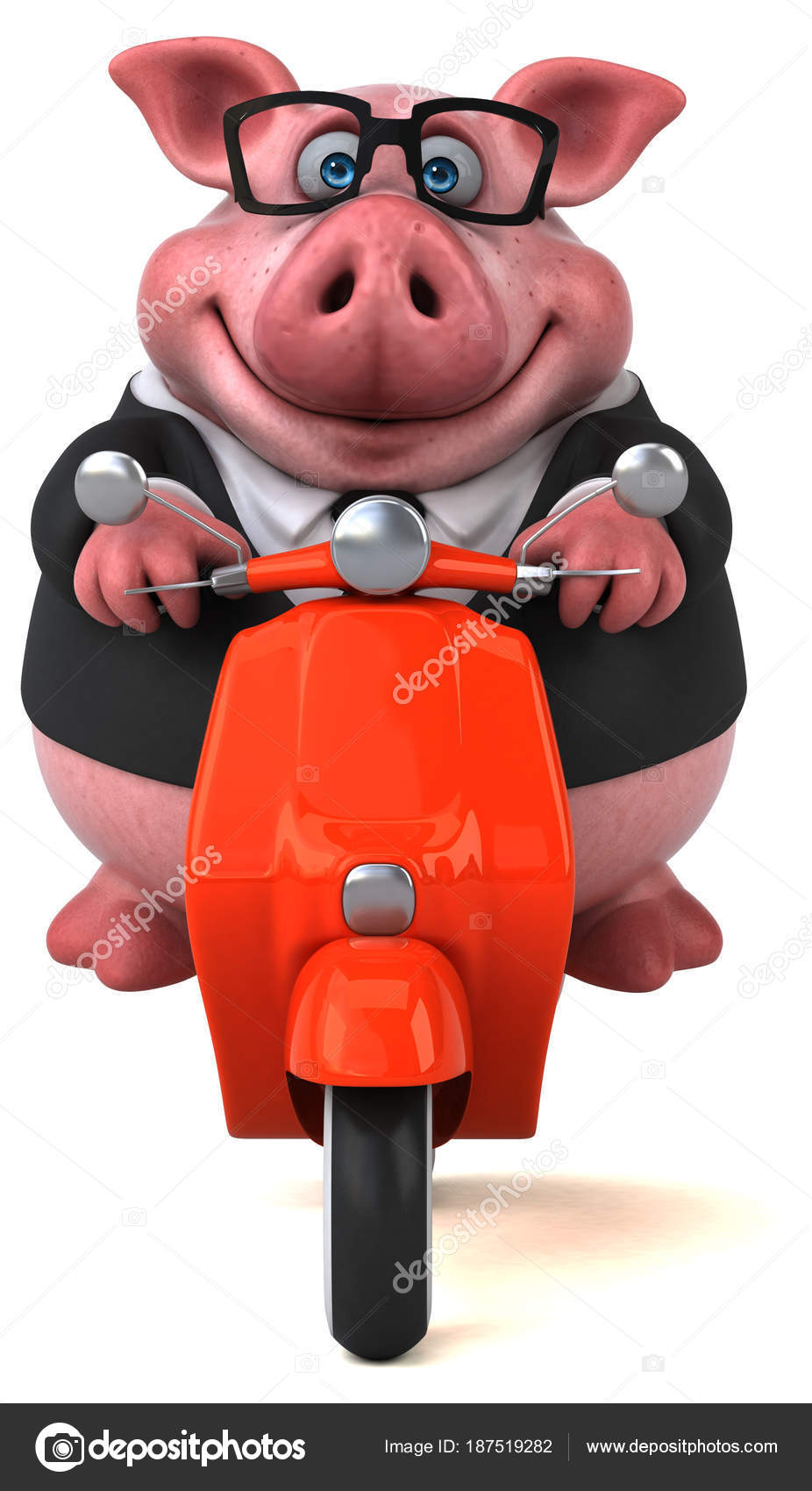 Personnage Dessin Anime Amusant Sur Moto Illustration Image Libre De Droit Par Julos C