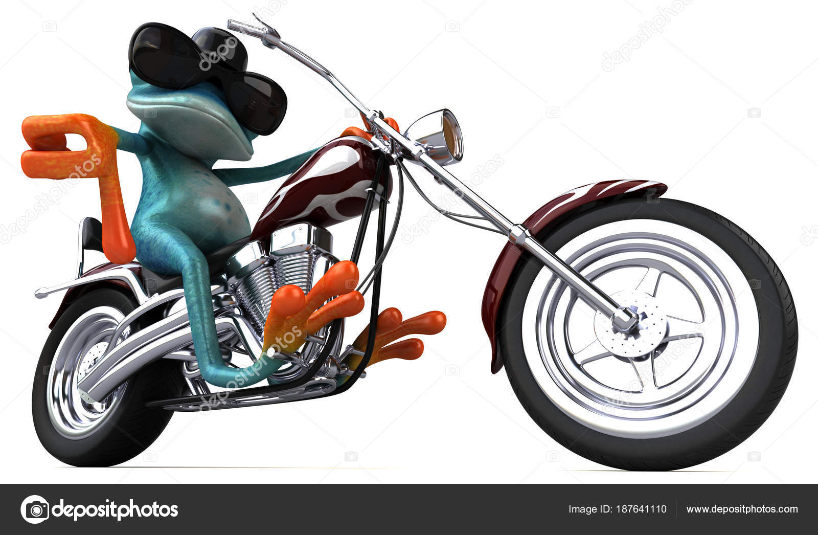 Funny Cartoon Character Motorbike Illustration Stock Photo by ©julos  187641110