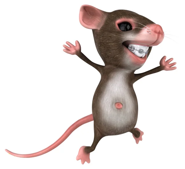 Веселый Мышиный Персонаж Иллюстрация — стоковое фото