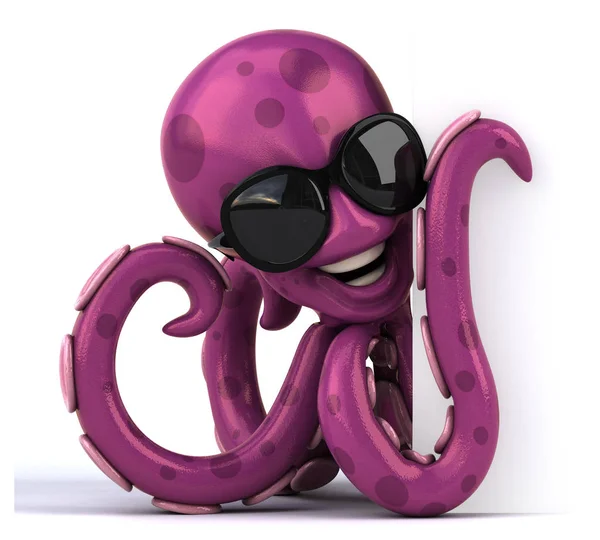 Leuke Octopus Stripfiguur — Stockfoto