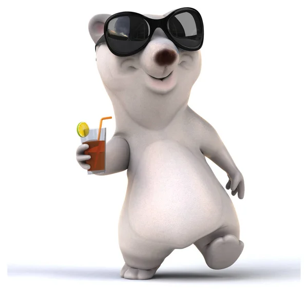Fun Bear Cartoon Character Illustration — Stock Photo, Image