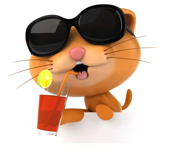 Fun Cat Character Illustration — Stock Photo, Image